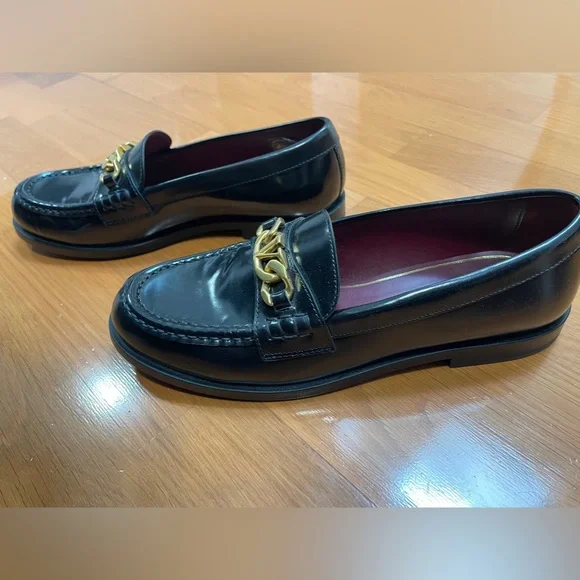 V CHAIN LOGO VALENTINO LOAFERS WORN TWICE